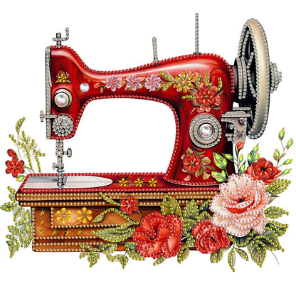 4Pcs Sewing Machine - Special Shaped Drill Diamond Painting 30*30CM