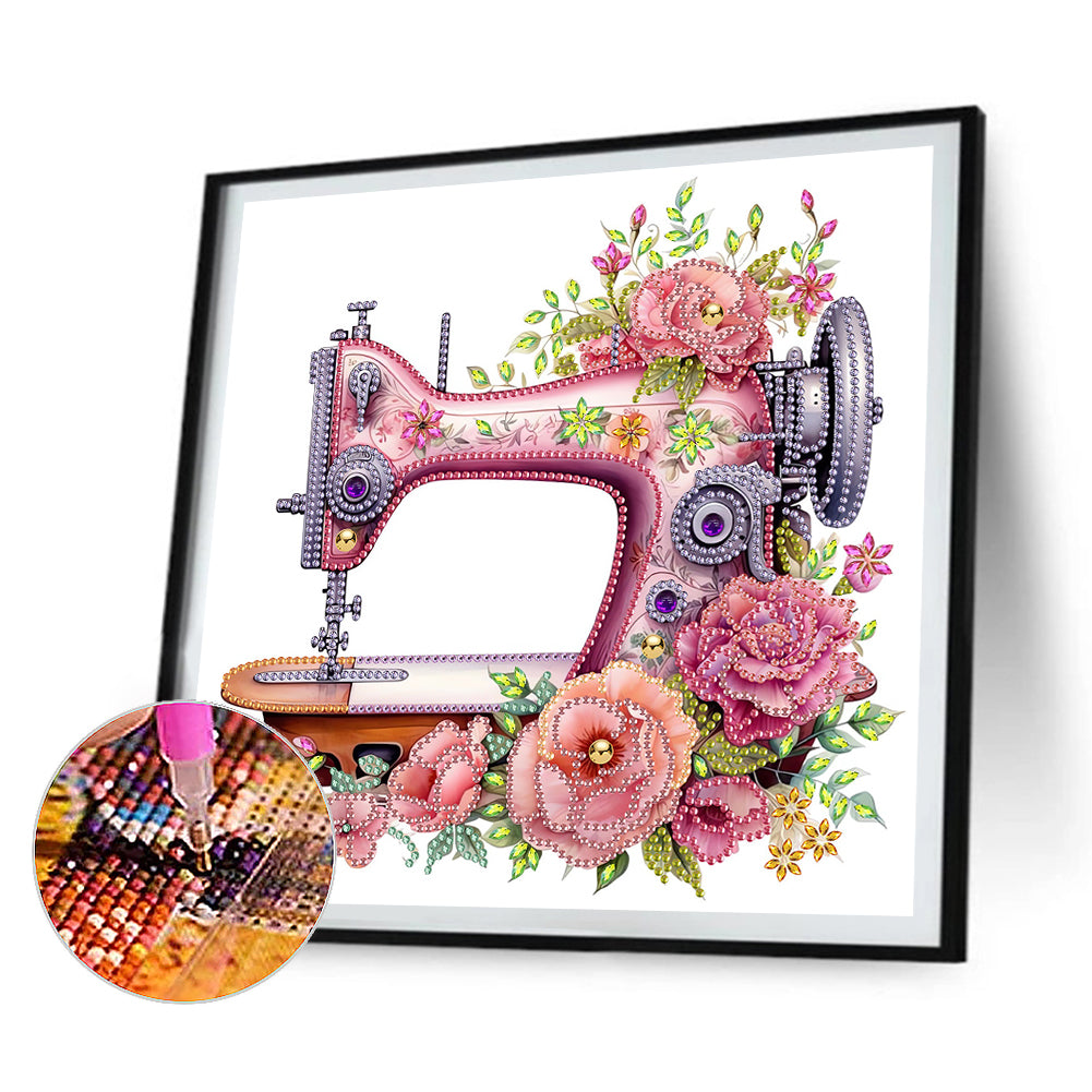 4Pcs Sewing Machine - Special Shaped Drill Diamond Painting 30*30CM