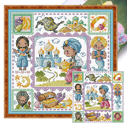 Princess Jasmine - 14CT Stamped Cross Stitch 30*30CM(Fairy Brand)