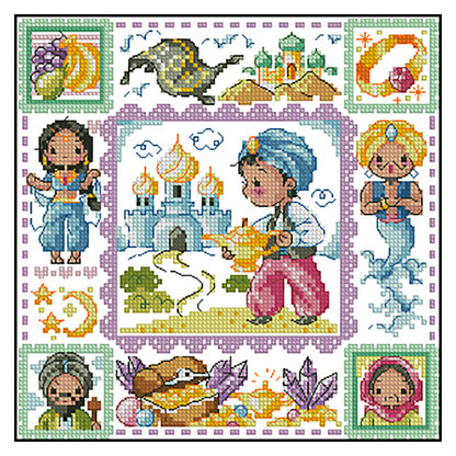 Princess Jasmine - 14CT Stamped Cross Stitch 30*30CM(Fairy Brand)