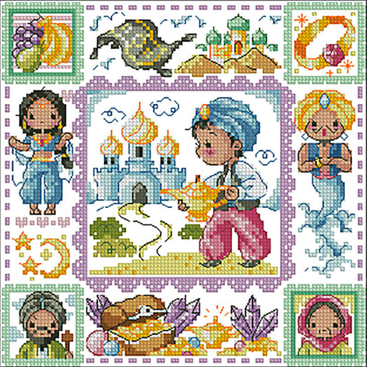 Princess Jasmine - 14CT Stamped Cross Stitch 30*30CM(Fairy Brand)