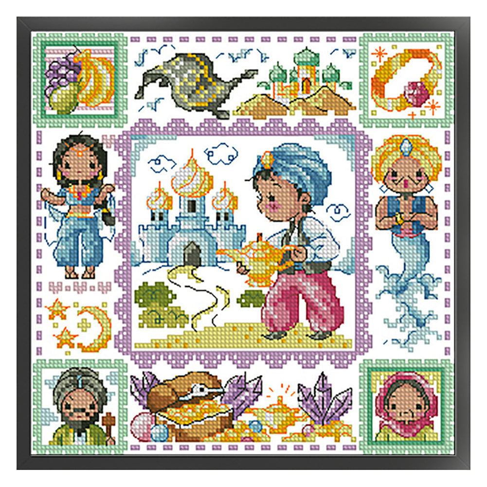 Princess Jasmine - 14CT Stamped Cross Stitch 30*30CM(Fairy Brand)