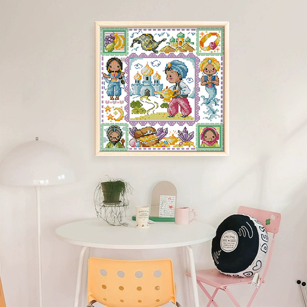 Princess Jasmine - 14CT Stamped Cross Stitch 30*30CM(Fairy Brand)