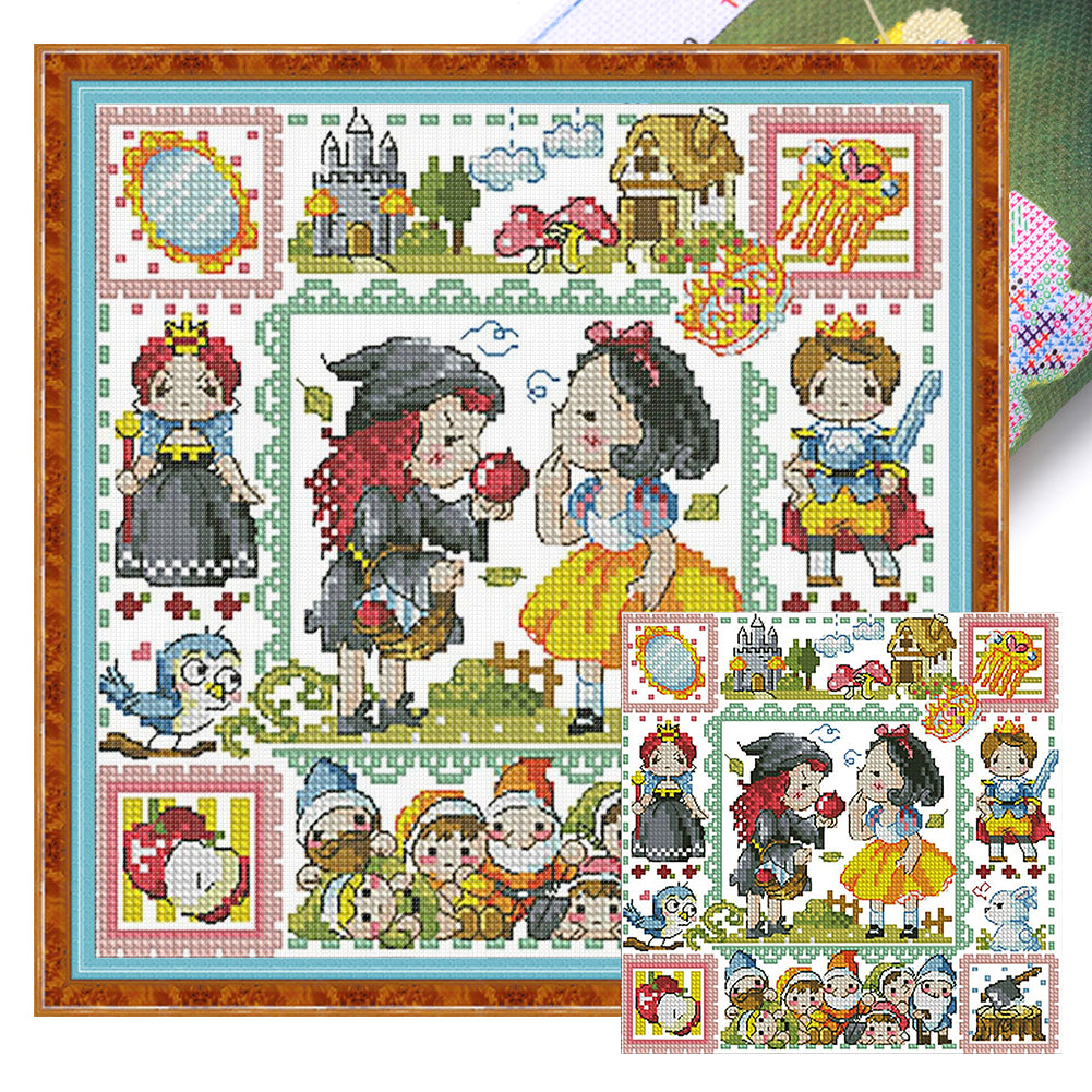Snow White - 14CT Stamped Cross Stitch 30*30CM(Fairy Brand)