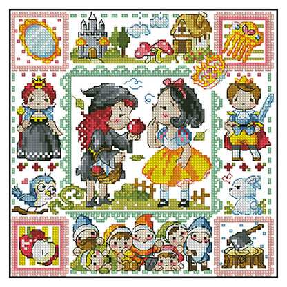 Snow White - 14CT Stamped Cross Stitch 30*30CM(Fairy Brand)
