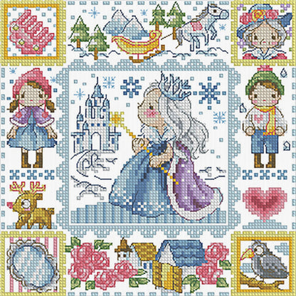 Princess Elsa - 14CT Stamped Cross Stitch 30*30CM(Fairy Brand)