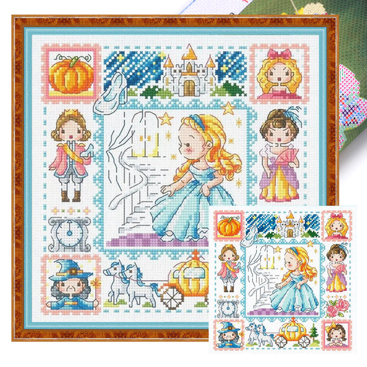 Cinderella - 14CT Stamped Cross Stitch 30*30CM(Fairy Brand)