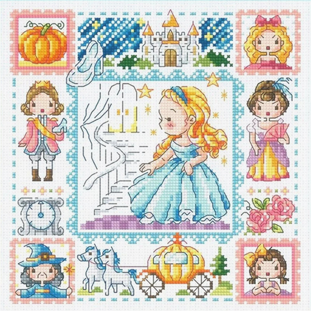 Cinderella - 14CT Stamped Cross Stitch 30*30CM(Fairy Brand)
