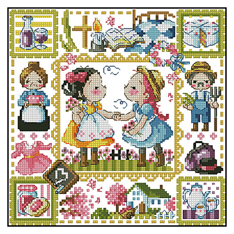 Anne Of Green Gables - 14CT Stamped Cross Stitch 30*30CM(Fairy Brand)
