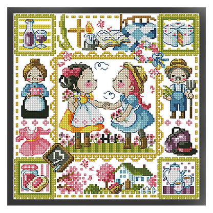 Anne Of Green Gables - 14CT Stamped Cross Stitch 30*30CM(Fairy Brand)
