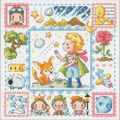 The Little Prince - 14CT Stamped Cross Stitch 30*30CM(Fairy Brand)