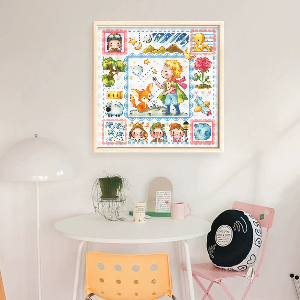 The Little Prince - 14CT Stamped Cross Stitch 30*30CM(Fairy Brand)