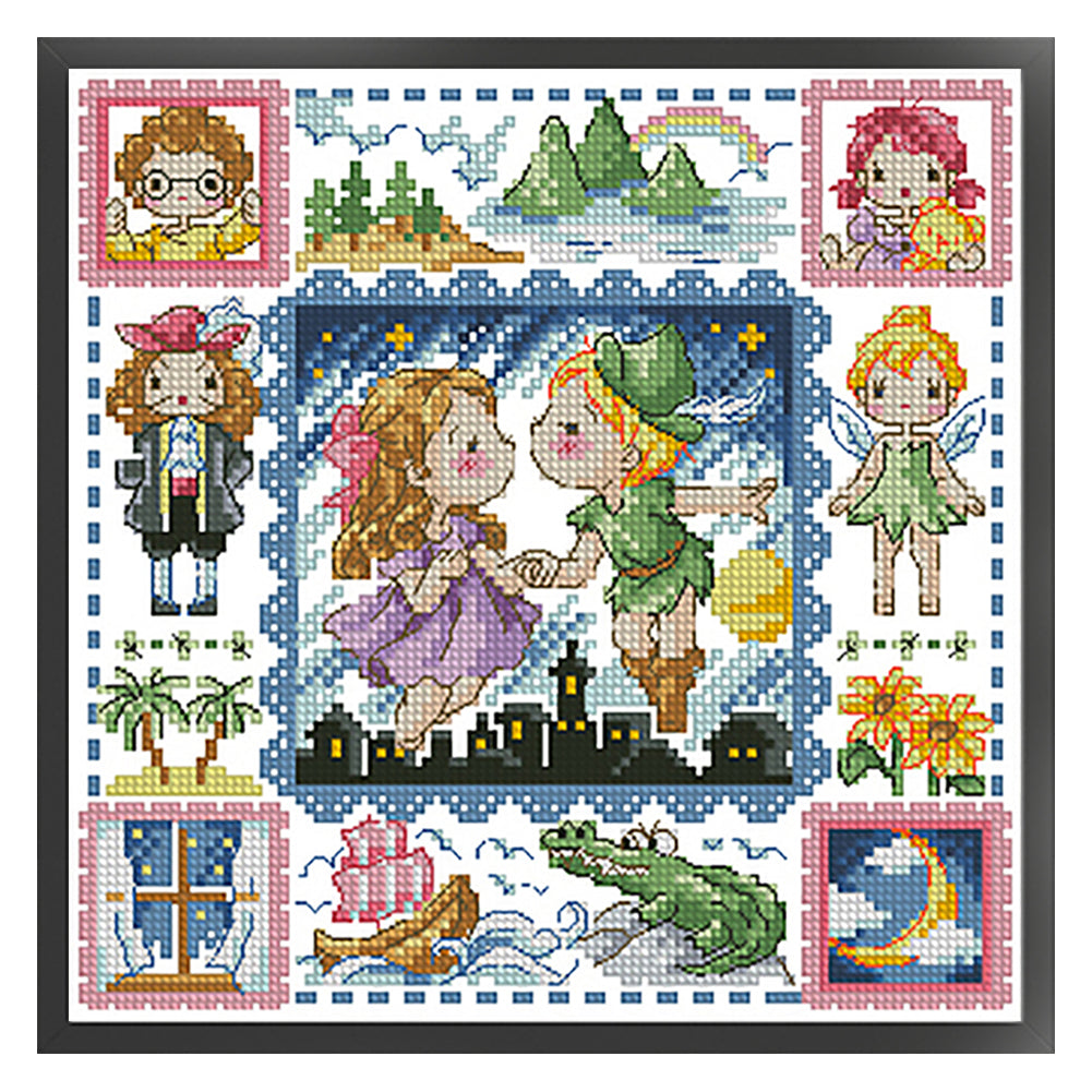 Princess Doraemon - 14CT Stamped Cross Stitch 30*30CM(Fairy Brand)