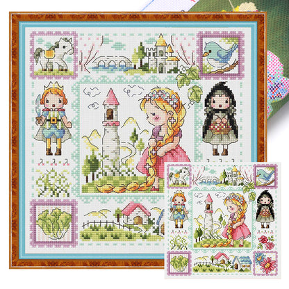 Rapunzel - 14CT Stamped Cross Stitch 30*30CM(Fairy Brand)