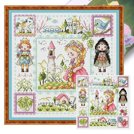 Rapunzel - 14CT Stamped Cross Stitch 30*30CM(Fairy Brand)