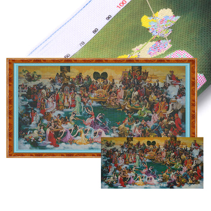 World Celebration - Fairy - 14CT Stamped Cross Stitch 190*94CM(Xiaobai Brand)