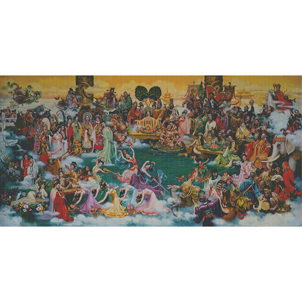 World Celebration - Fairy - 14CT Stamped Cross Stitch 190*94CM(Xiaobai Brand)