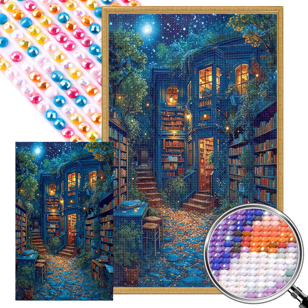 Dream Library - Full AB Round Drill Diamond Painting 40*65CM