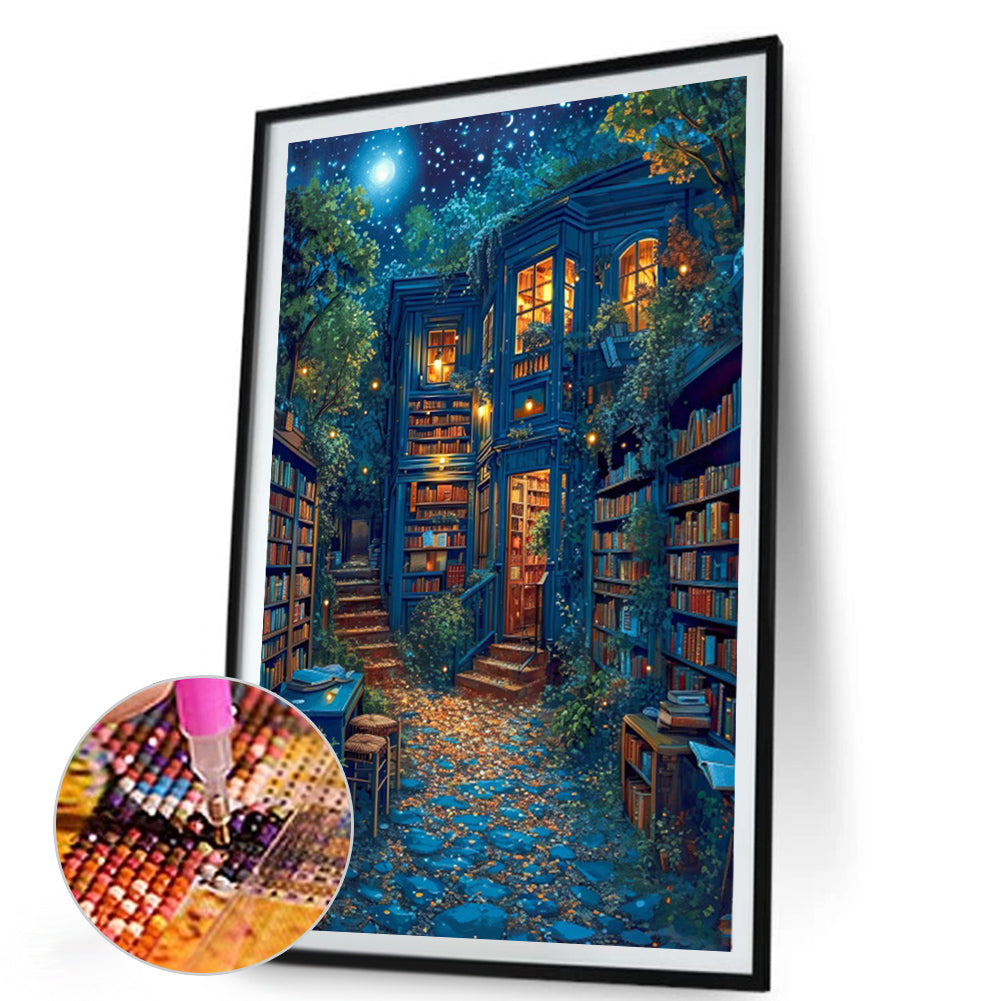 Dream Library - Full AB Round Drill Diamond Painting 40*65CM