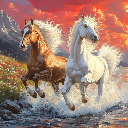 Horse - Full Round Drill Diamond Painting 30*30CM