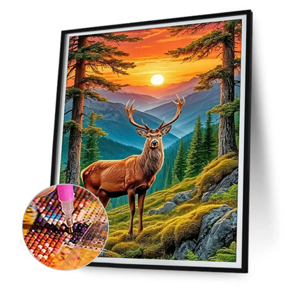 Deer - Full Round Drill Diamond Painting 30*40CM