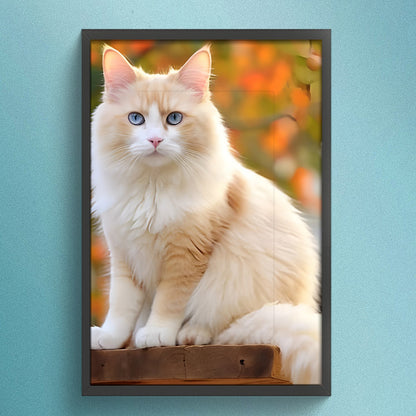 Cat - Full Round Drill Diamond Painting 30*45CM