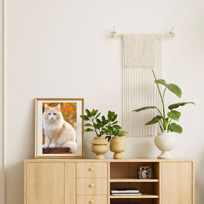 Cat - Full Round Drill Diamond Painting 30*45CM