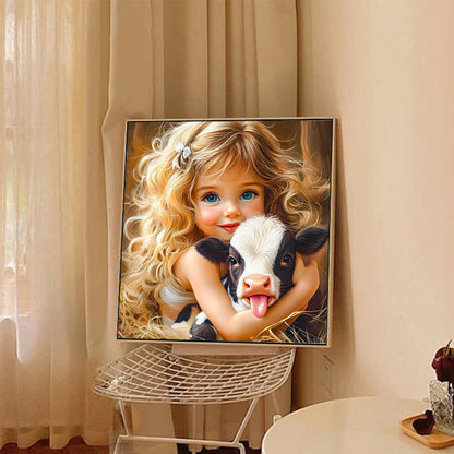 Cute Girl - Full Round Drill Diamond Painting 40*40CM