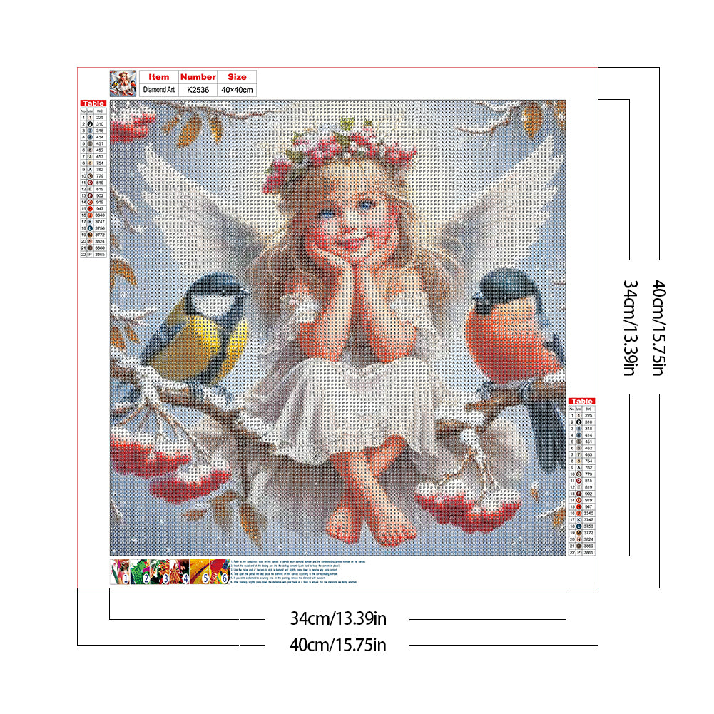 Angel Girl - Full Round Drill Diamond Painting 40*40CM