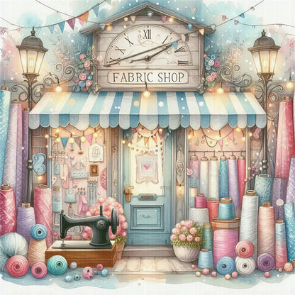 Sewing Shop - 11CT Stamped Cross Stitch 45*45CM
