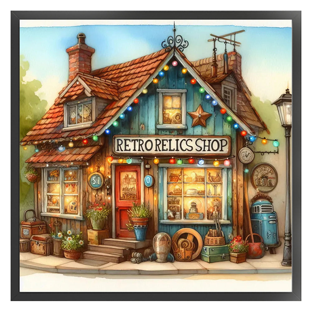 Corner Grocery Store - 11CT Stamped Cross Stitch 45*45CM