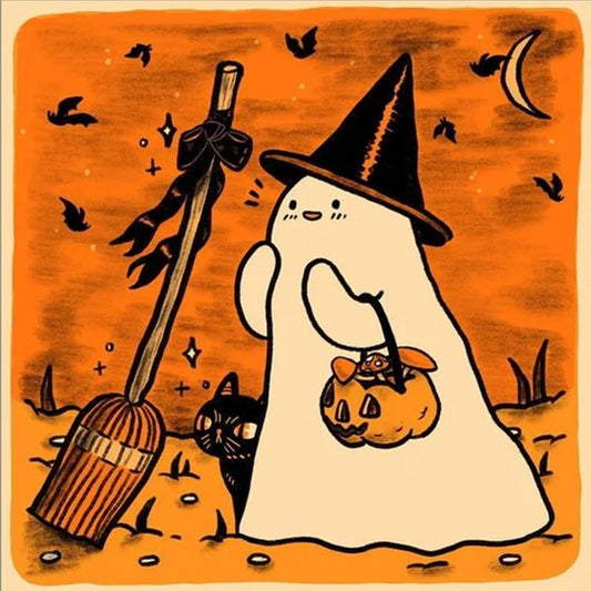 Halloween Ghost - Full Round Drill Diamond Painting 30*30CM