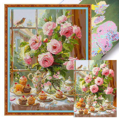 Vase - 11CT Stamped Cross Stitch 45*60CM