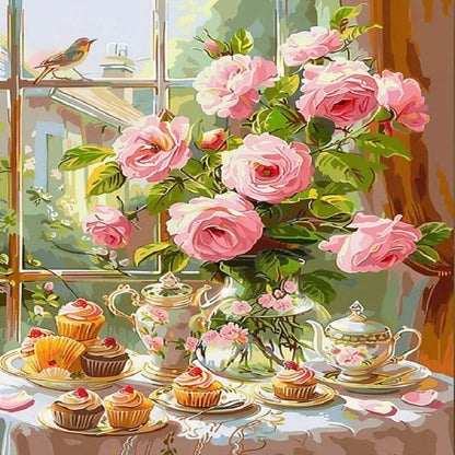 Vase - 11CT Stamped Cross Stitch 45*60CM