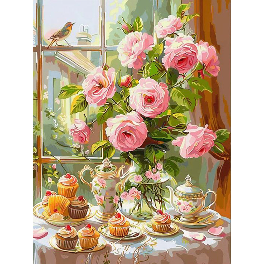 Vase - 11CT Stamped Cross Stitch 45*60CM