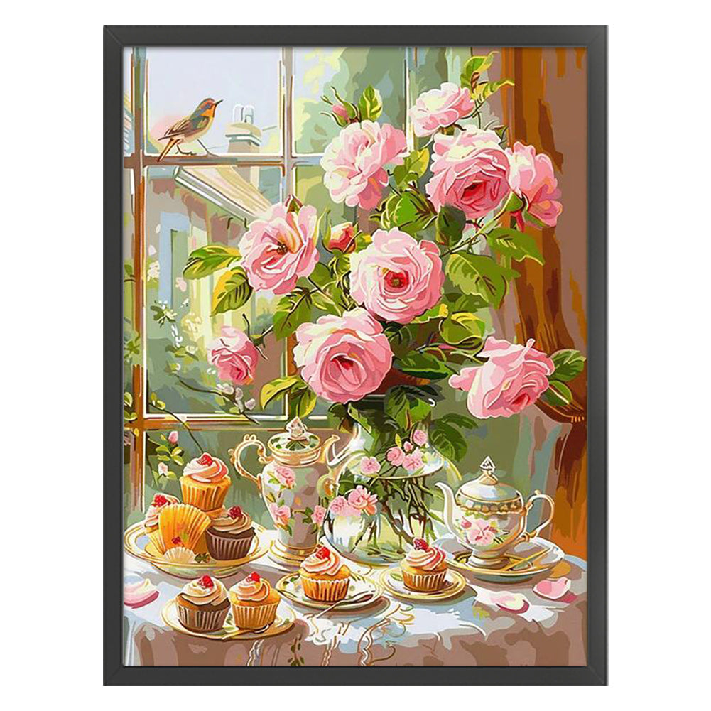 Vase - 11CT Stamped Cross Stitch 45*60CM