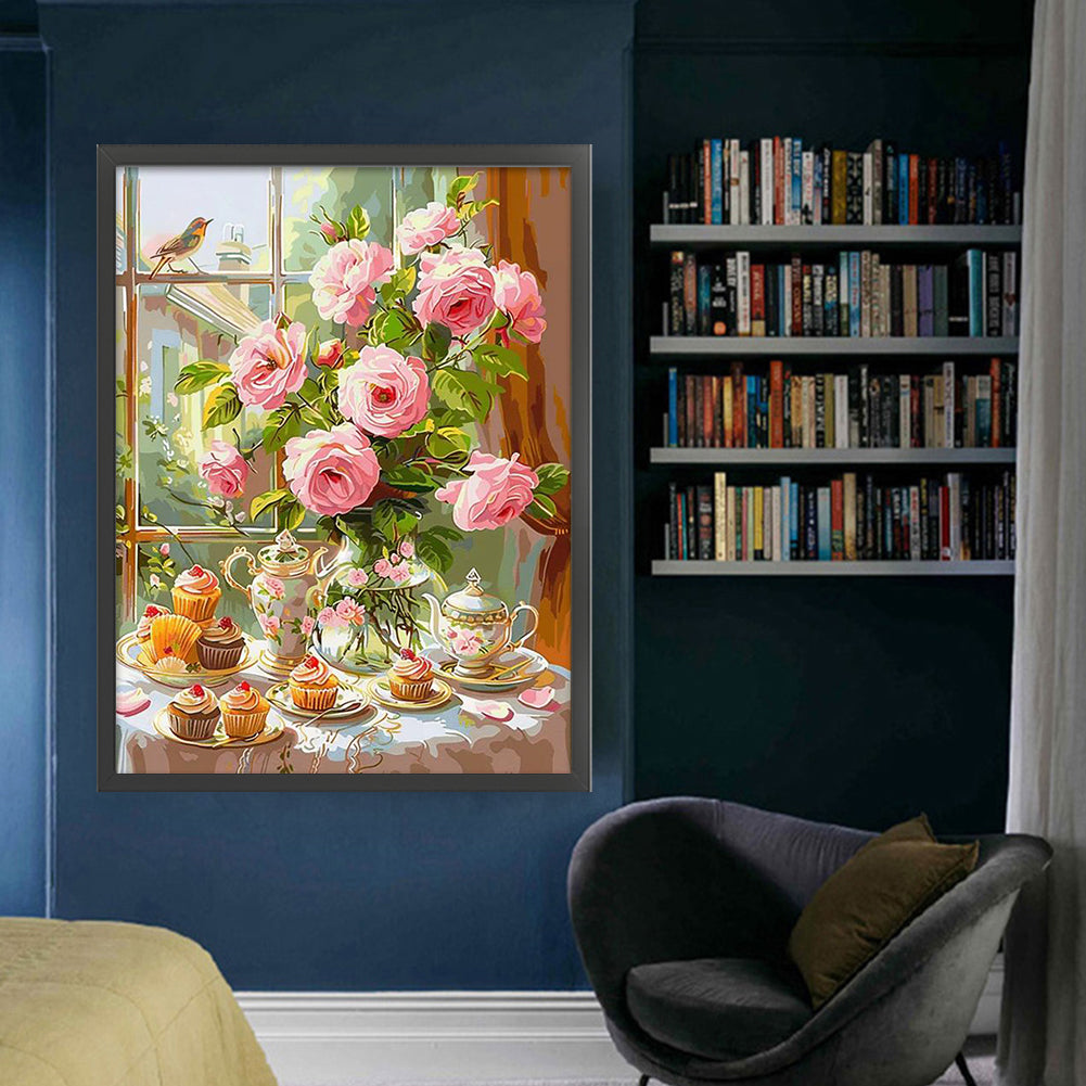 Vase - 11CT Stamped Cross Stitch 45*60CM