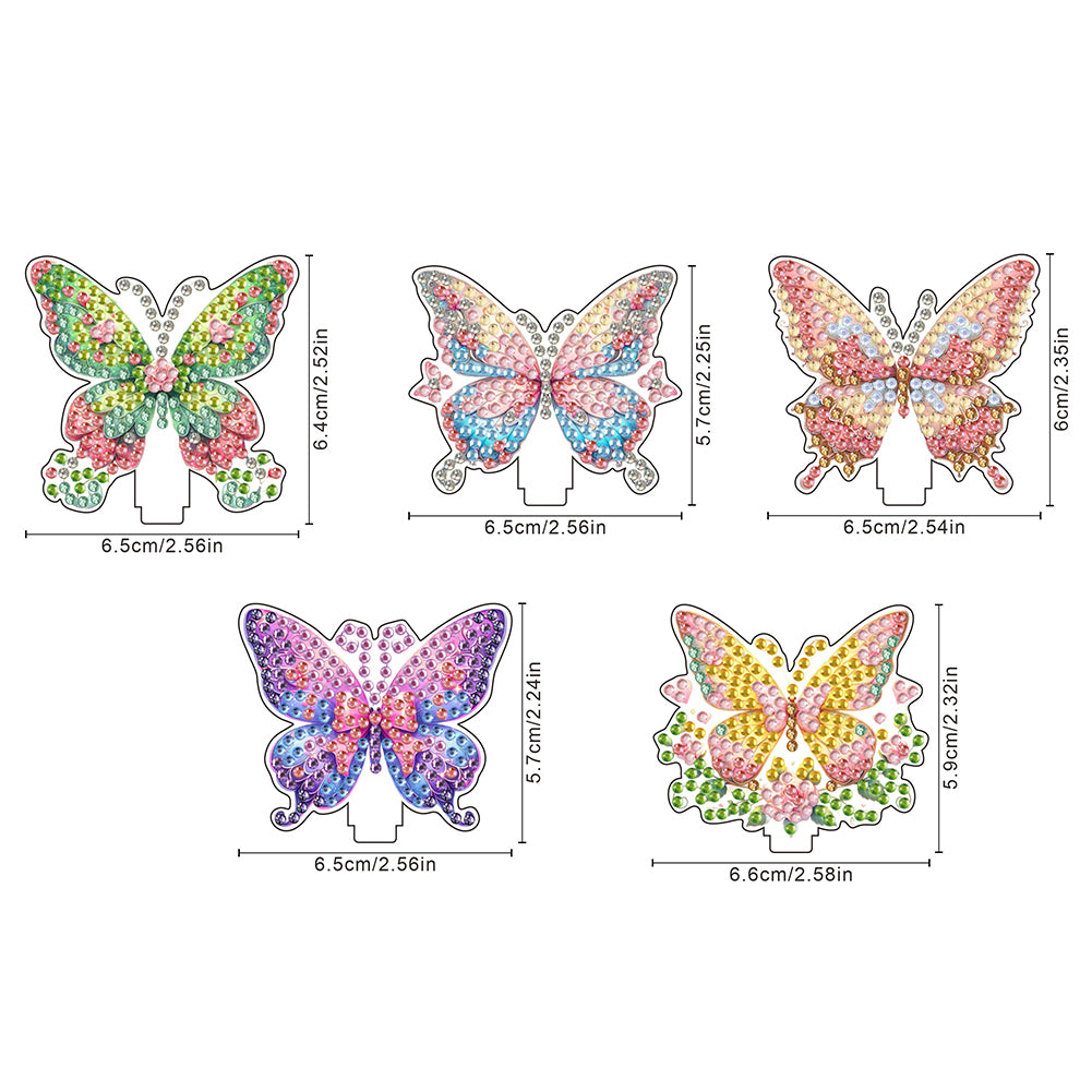 5PCS 2D Flat Animal Acrylic Decor Springs DIY Diamond Painting Shake Ornaments