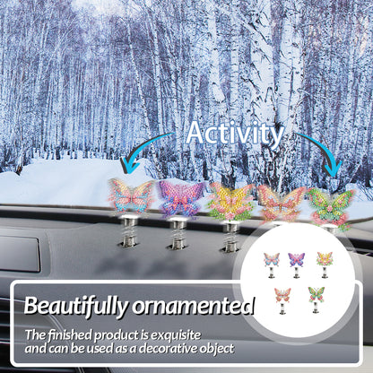 5PCS 2D Flat Animal Acrylic Decor Springs DIY Diamond Painting Shake Ornaments