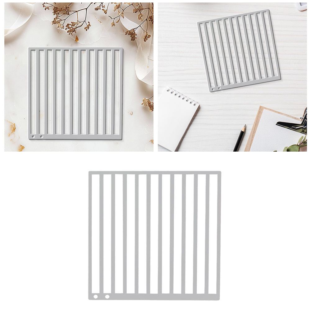 Stainless Steel Diamond Painting Ruler DIY Diamond Painting Tools (2 Rows Round)