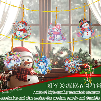 15pcs Xmas Theme 2D Flat DIY Hanging Diamond Art Kits Home Wall Decoration Craft