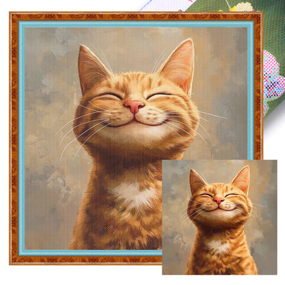 Cat - 11CT Stamped Cross Stitch 40*40CM