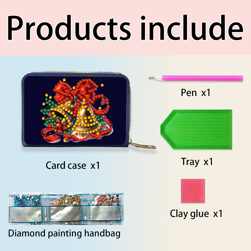 DIY Diamond Art Diamond Dot Card Pack 5D Diamond Painting Coin Pouch Craft Gift