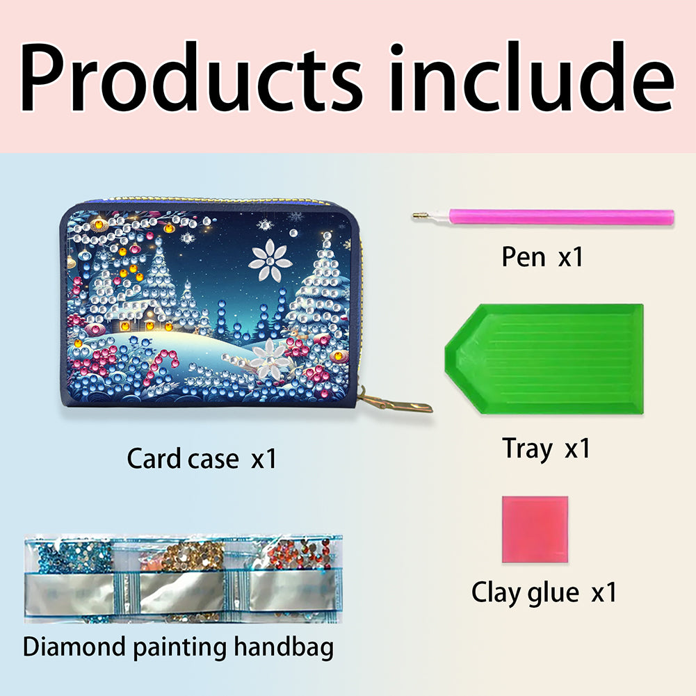 DIY Diamond Art Diamond Dot Card Pack 5D Diamond Painting Coin Pouch Craft Gift
