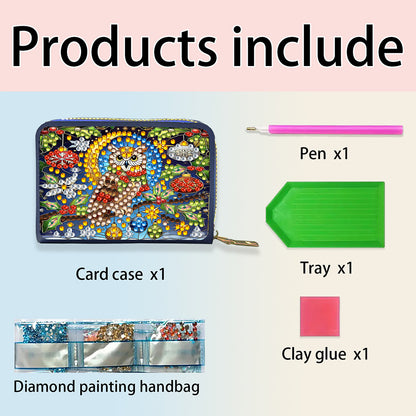 DIY Diamond Art Diamond Dot Card Pack 5D Diamond Painting Coin Pouch Craft Gift