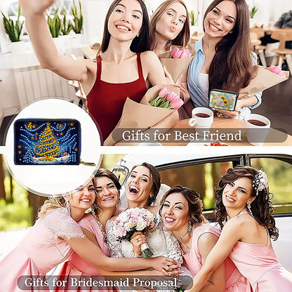 DIY Diamond Art Diamond Dot Card Pack 5D Diamond Painting Coin Pouch Craft Gift