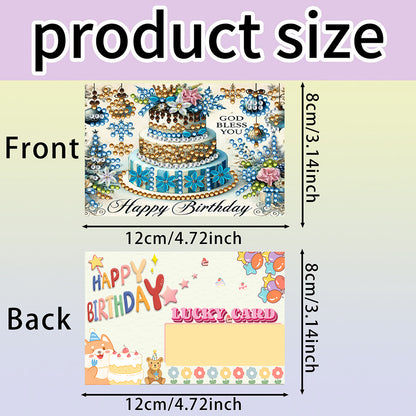 10pcs DIY Diamond Painting Crystal Scratch Card Rhinestone Party Event Gift Card
