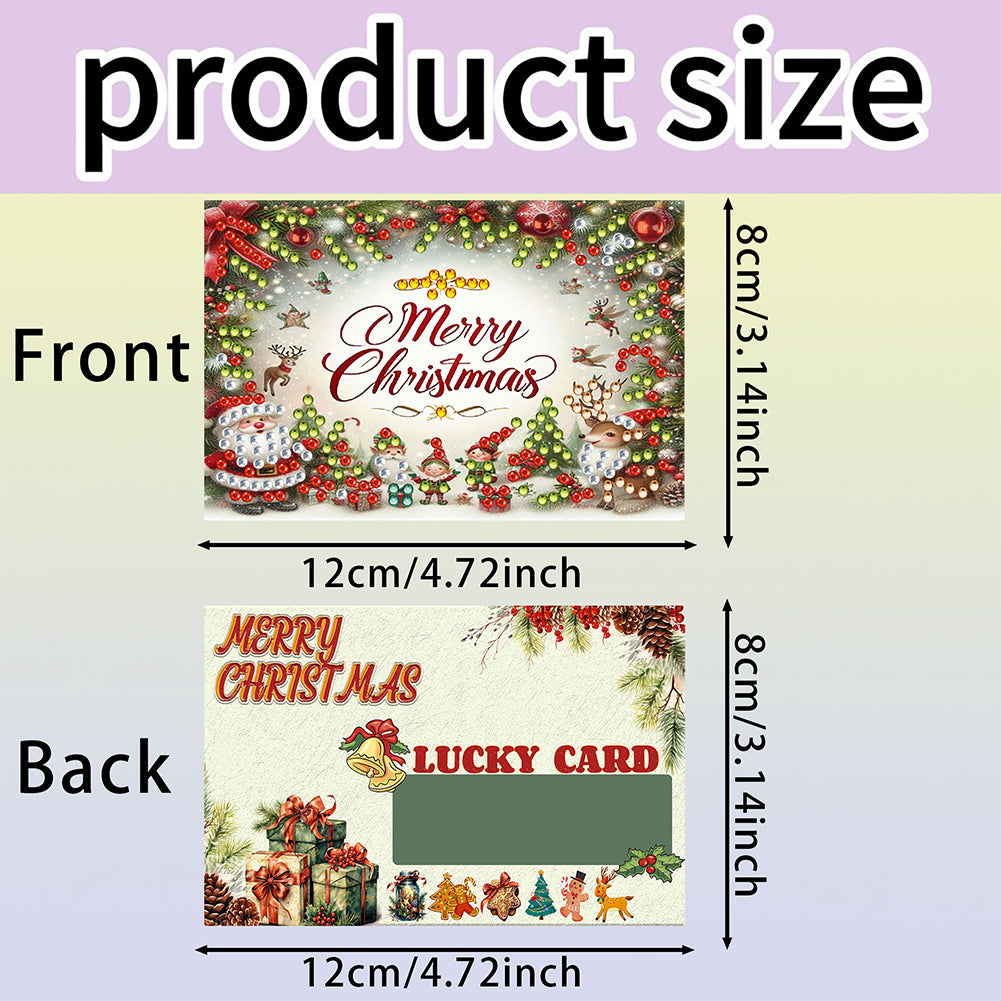 10pcs DIY Diamond Painting Crystal Scratch Card Rhinestone Party Event Gift Card