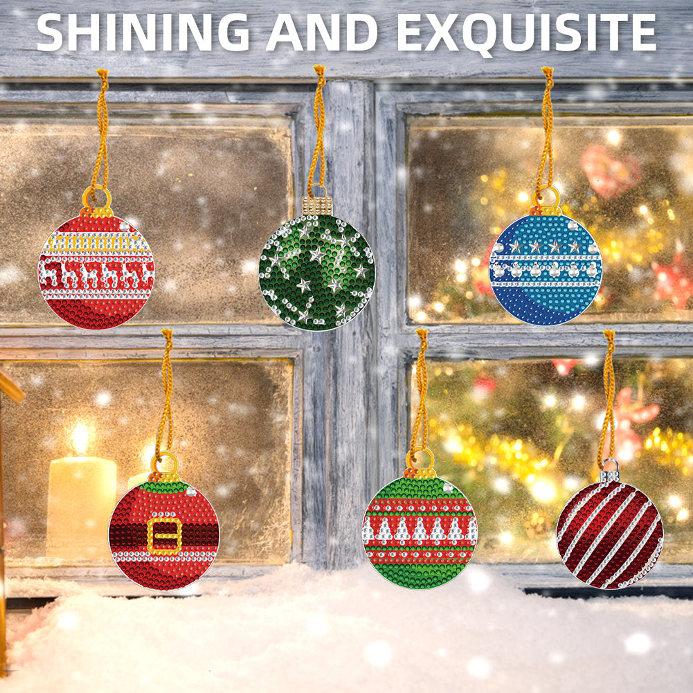 Xmas Theme 2D Flat DIY Diamond Christmas Tree Pendant Wall Door Decoration Craft