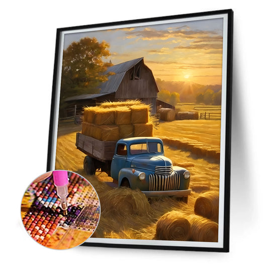 Grass Truck - Full Round Drill Diamond Painting 30*40CM